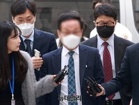 [포토] 백현동 개발비리 의혹, 핵심 로비스트 김인섭 영장심사 출석