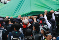 [포토] 철거되는 민노총 불법 시민분향소