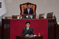 [포토] 윤관석·이성만 체포동의 요청 이유 설명하는 한동훈 장관