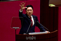 [포토] 교섭단체 대표연설 하는 김기현 국민의힘 대표