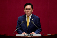 [포토] 비교섭단체 대표연설 하는 배진교 원내대표