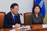 [포토] 간담회서 발언하는 이재명 민주당 대표