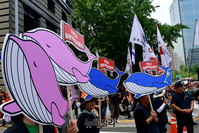 [포토] 일본 원전 오염수 반대나선 민노총 