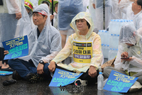 [포토] 민노총 보건의료노조 총파업 대회 참석한 이정미 정의당 대표