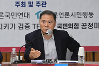 [포토] 오염수 괴담 관련 발언하는 최철호 공정언론국민연대 대표