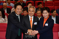 [포토] 손 맞잡은 양향자·금태섭·최진석