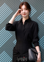 [포토] 정채연, 올블랙 패션