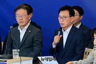 [포토] 농성장 최고위서 발언하는 박광온 민주당 원내대표