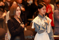 [포토] 학교안전 대국민 선포식 참석한 '송가인-김다현'