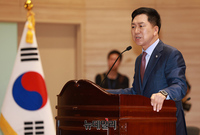 [포토] 가짜뉴스 근절 공청회 축사하는 김기현 대표