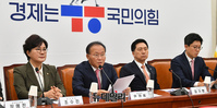 [포토] 최고위 참석한 윤재옥 국민의힘 원내대표