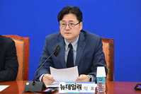 [포토] 서울·양평고속도로 관련 기자간담회서 발언하는 홍익표