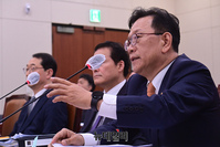 [포토] 답변하는 석동현 민주평화통일자문회의 사무처장