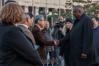 [포토] 한미재향군인과 대화하는 '로이드 오스틴' 미 국방장관