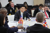 [포토] 한-유엔사회원국 국방장관회의, 환영사하는 신원식 국방장관 