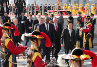 [포토] 의장행사 참석한 한미 국방장관 