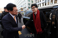 [포토] 국민의힘 당사 도착한 한동훈 비대위원장 