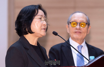 [포토] 인사말하는 김효선 건국이념보국회 사무총장 