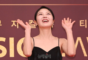 [포토] 한국뮤지컬어워즈, 깜짝 놀란 김세영