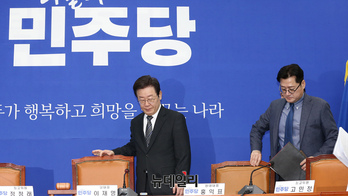 [포토] 최고위 참석하는 이재명 대표와 홍익표 원내대표