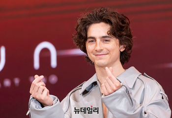 [포토] 듄2 티모시 샬라메 '한국 사랑해요'