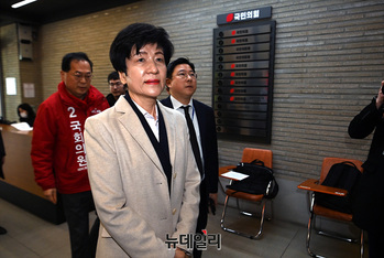 [포토] 국민의힘 당사 도착한 김영주 부의장 