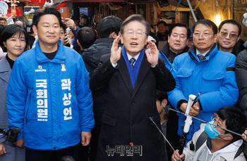 [포토] 곽상언 후보자 지지발언하는 이재명 대표