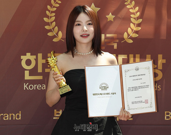 [포토] 유수현, 한류연예대상 신인상 수상