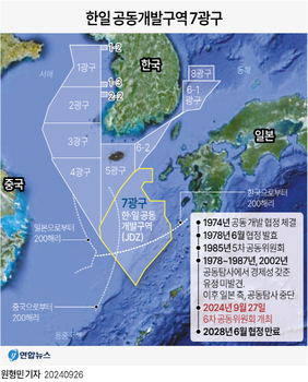 한일, 39년만에 '7광구' 공동개발 협상 재개 … 어떻게든 中 개입 막아야