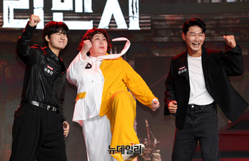 [영상] 이용진-신기루-신규진 "펀치라인 응원해주세요"