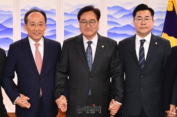 [포토] 회동하는 우원식 국회의장과 여야 원니대표