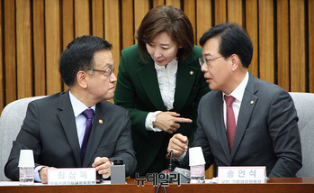 [포토] 대화 나누는 최상목·나경원·송언석 