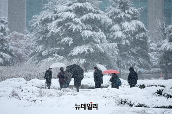 [포토] 대설주의보, 눈 내린 국회의사당