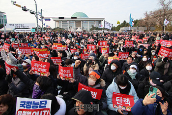 [포토] 국회의사당 앞 가득 채운 시민들 