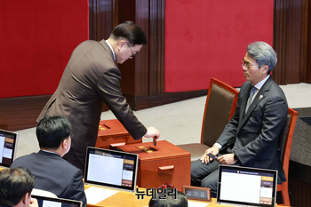 [포토] 탄핵소추안 투표하는 우원식 국회의장