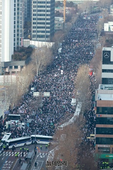 [포토]  尹대통령 지지자, 애오개부터 공덕까지 집결 