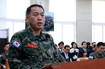 [포토] 인사말 하는 주일석 해병대사령관