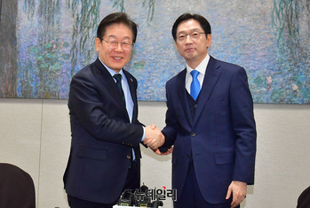 [포토] 이재명 대표와 회동 갖는 친노 적자 김경수