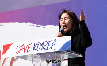 [영상] '탄핵 반대' 집회 연단 오른 박소영 국민수사대 대표 