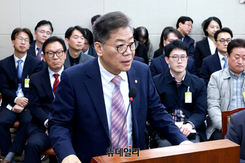 [포토] 답변하는 김용빈 중앙선거관리위원회 사무총장