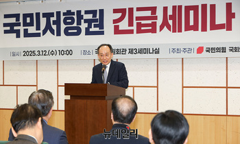 [포토] 긴급세미나서 인사말하는 추경호 의원