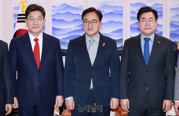 [포토] 회동 갖는 우원식 국회의장과 여야 원내대표