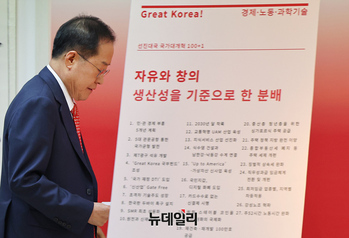 [포토] 회견장 입장하는 홍준표