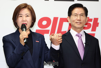 [포토] 김문수 지지선언하는 김미애 의원 
