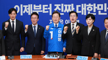 [포토] 대선 승리 다짐하는 더불어민주당