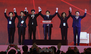 [포토] 국민의힘 대선후보로 선출된 김문수 후보