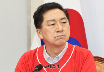 [포토] 국민의힘 중앙선대위 회의 참석한 김기현 공동선대위원장