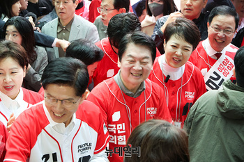 [포토] 김문수 지원나선 안철수·김은혜