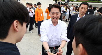 [포토] 단국대 찾은 이준석 대선 후보 