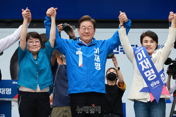 [포토] 이재명 더불어민주당 대선후보 영등포 유세